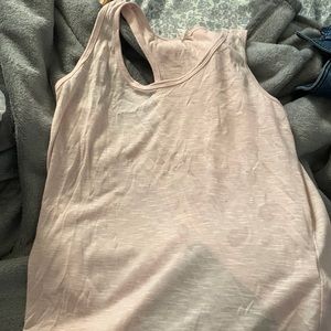 Pink tank top, open bottom back, size L